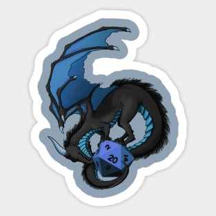 Blue Dragon and a D20 Sticker